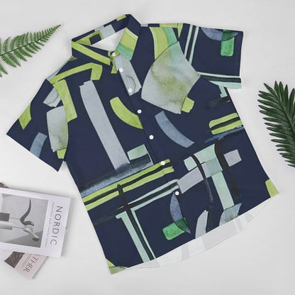 Men's Fashion Casual Printed Short Sleeve Shirts 2305107113