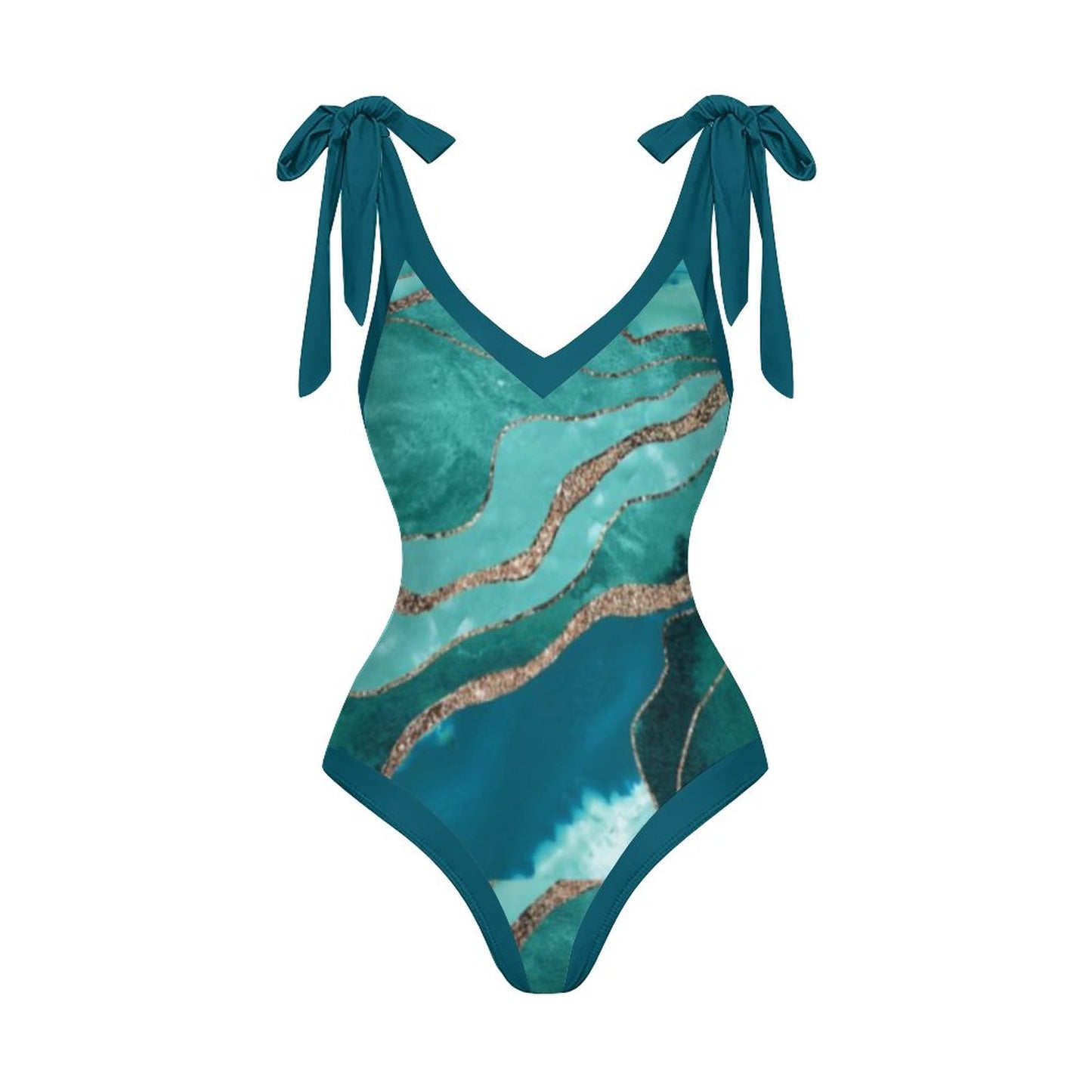 Casual Printed One-Piece Swimsuit And Cover Up 2305102700