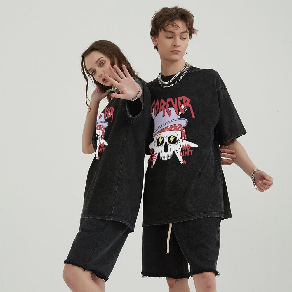 Unisex Vintage Solid Wash T-Shirts 2305102636