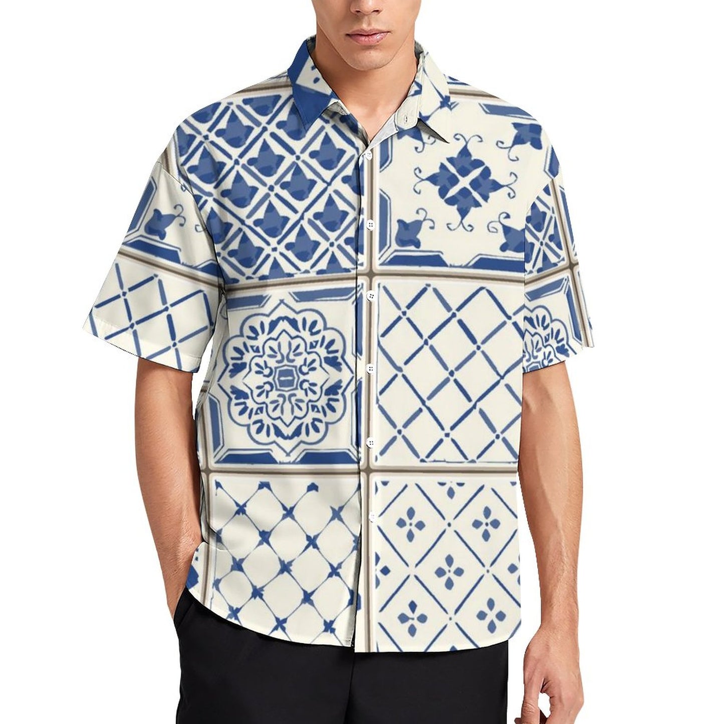 Men's Fashion Casual Printed Short Sleeve Shirts 2306100449