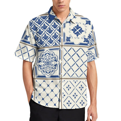 Men's Fashion Casual Printed Short Sleeve Shirts 2306100449