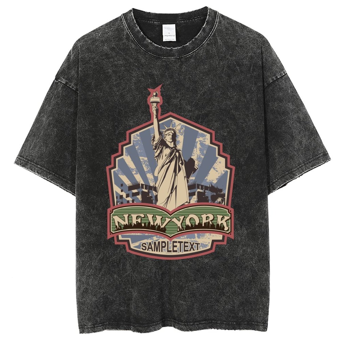 Unisex Vintage Solid Wash T-Shirts 2305102645