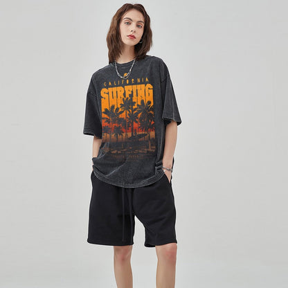 Unisex Vintage Solid Wash T-Shirts 2305101920