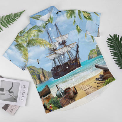 Men's Fashion Casual Printed Short Sleeve Shirts 2306104363