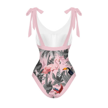 Casual Printed One-Piece Swimsuit And Cover Up 2305104370