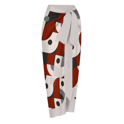 Casual Printed One-Piece Swimsuit And Cover Up 2305102469