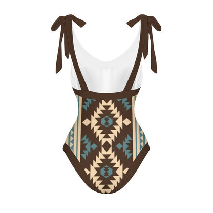 Casual Printed One-Piece Swimsuit And Cover Up 2305102760