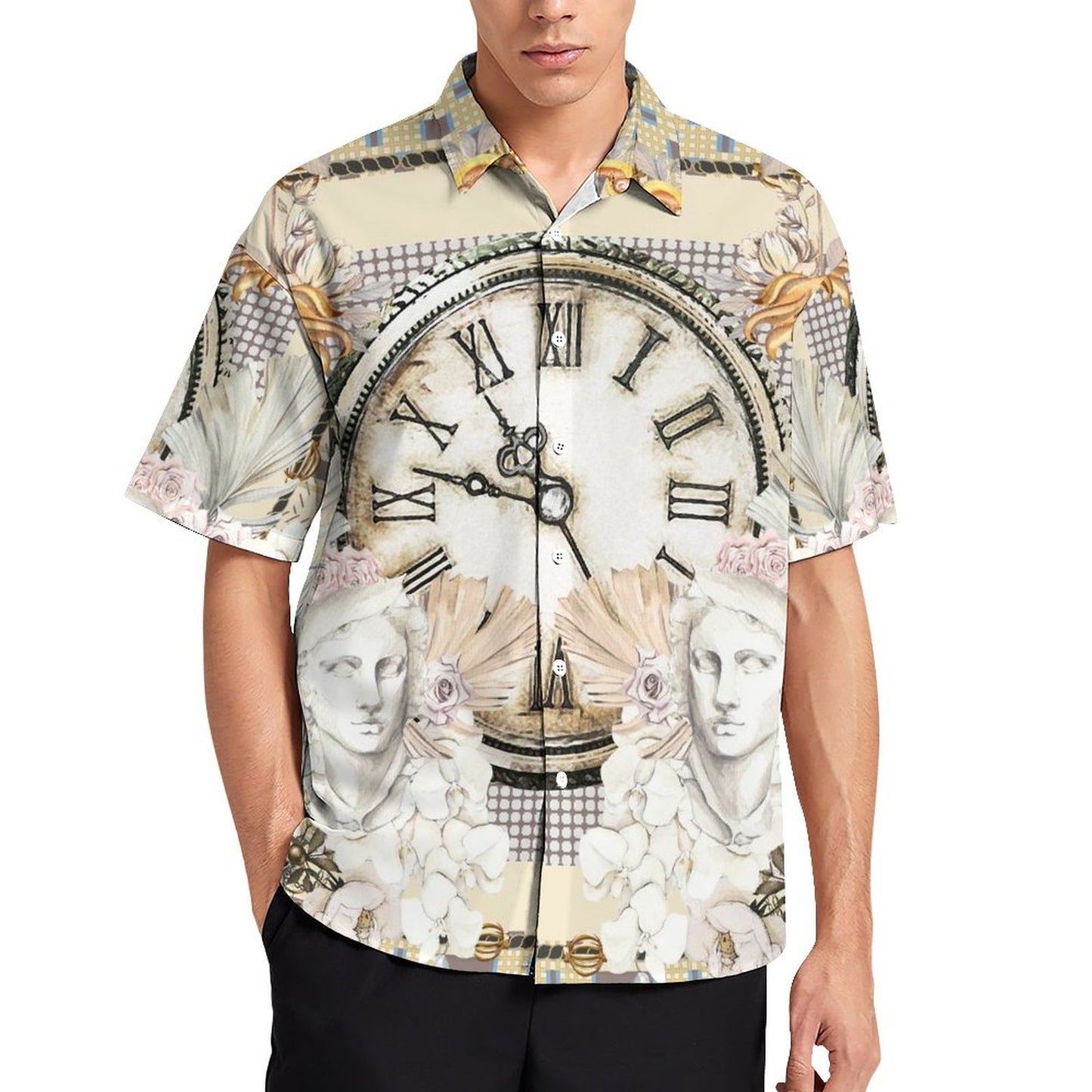 Men's Fashion Casual Printed Short Sleeve Shirts 2306101347
