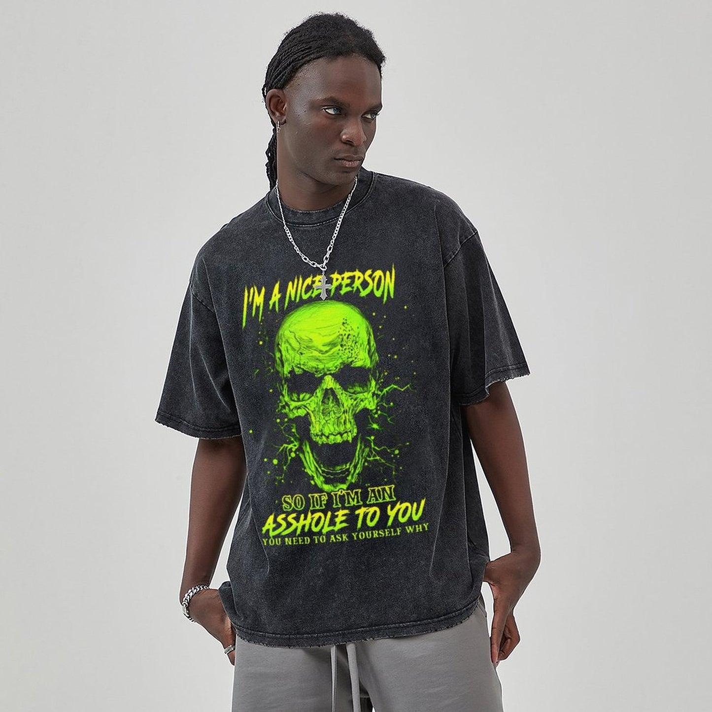 Unisex Vintage Solid Wash T-Shirts 2305104083