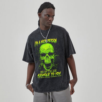 Unisex Vintage Solid Wash T-Shirts 2305104083