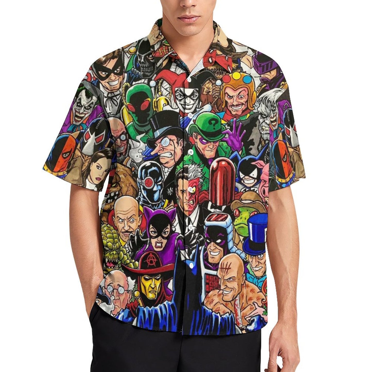 Men's Fashion Casual Printed Short Sleeve Shirts 2306104356