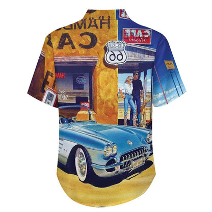 Men's Painted Print Vacation Hawaiian Shirt