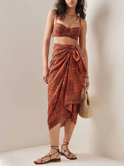 Fashion Print Bikini and Cover Up