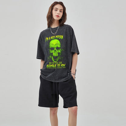 Unisex Vintage Solid Wash T-Shirts 2305104083