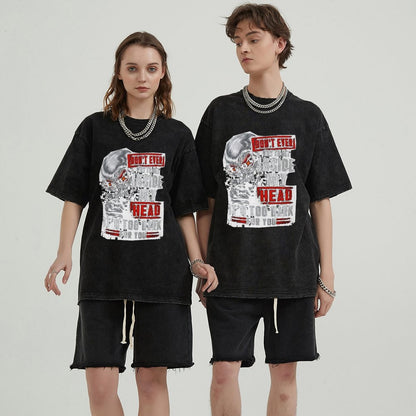 Unisex Vintage Solid Wash T-Shirts 2305104072