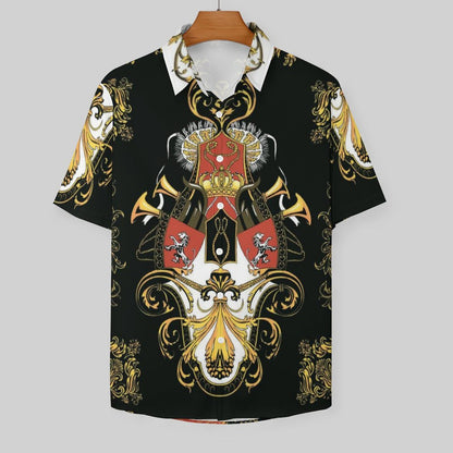 Men's Fashion Casual Printed Short Sleeve Shirts 2306101327