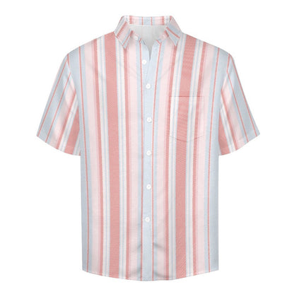 Men's Hawaiian Print Lapel Shirt 2304103743