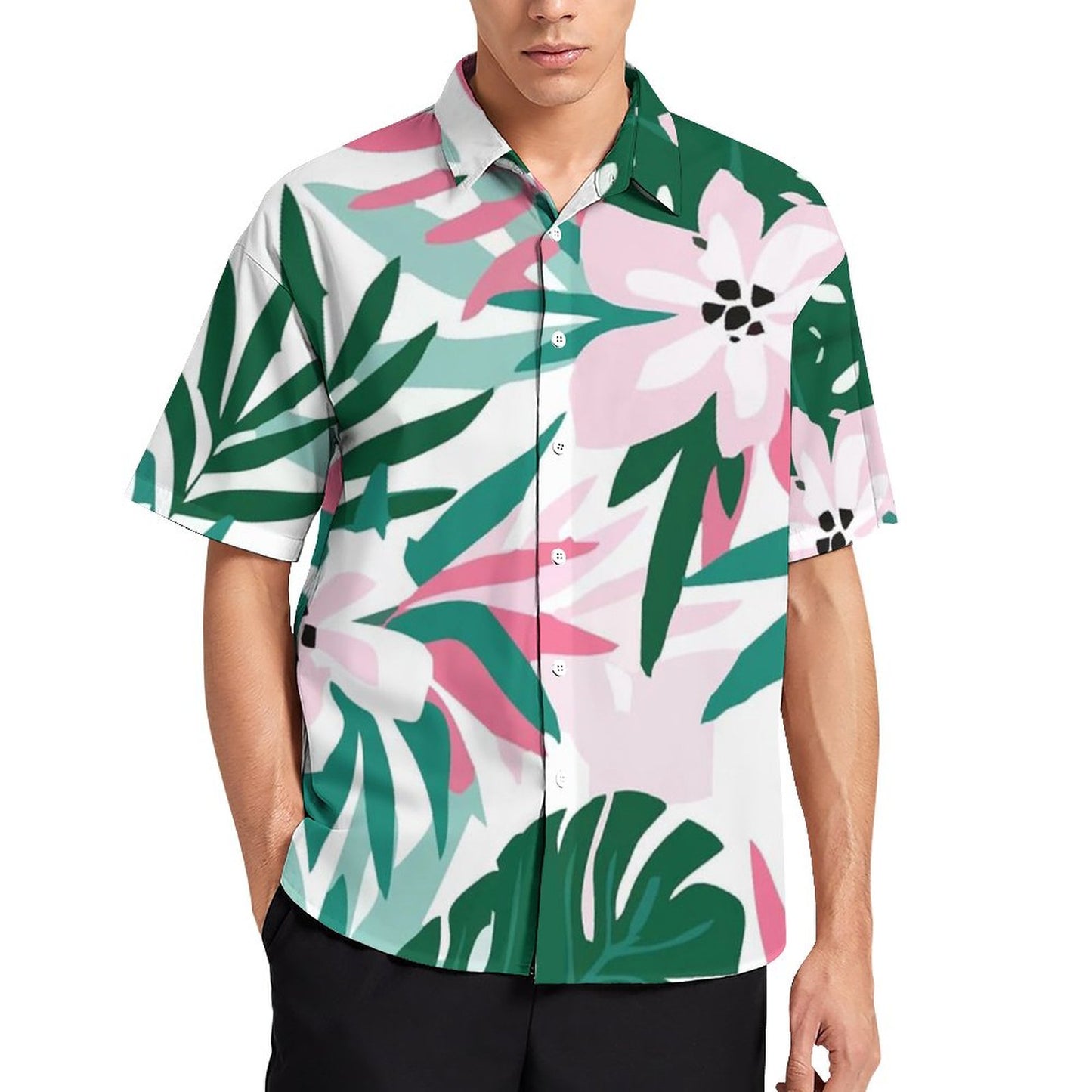 Men's Hawaiian Print Resort Shirt 2305101547