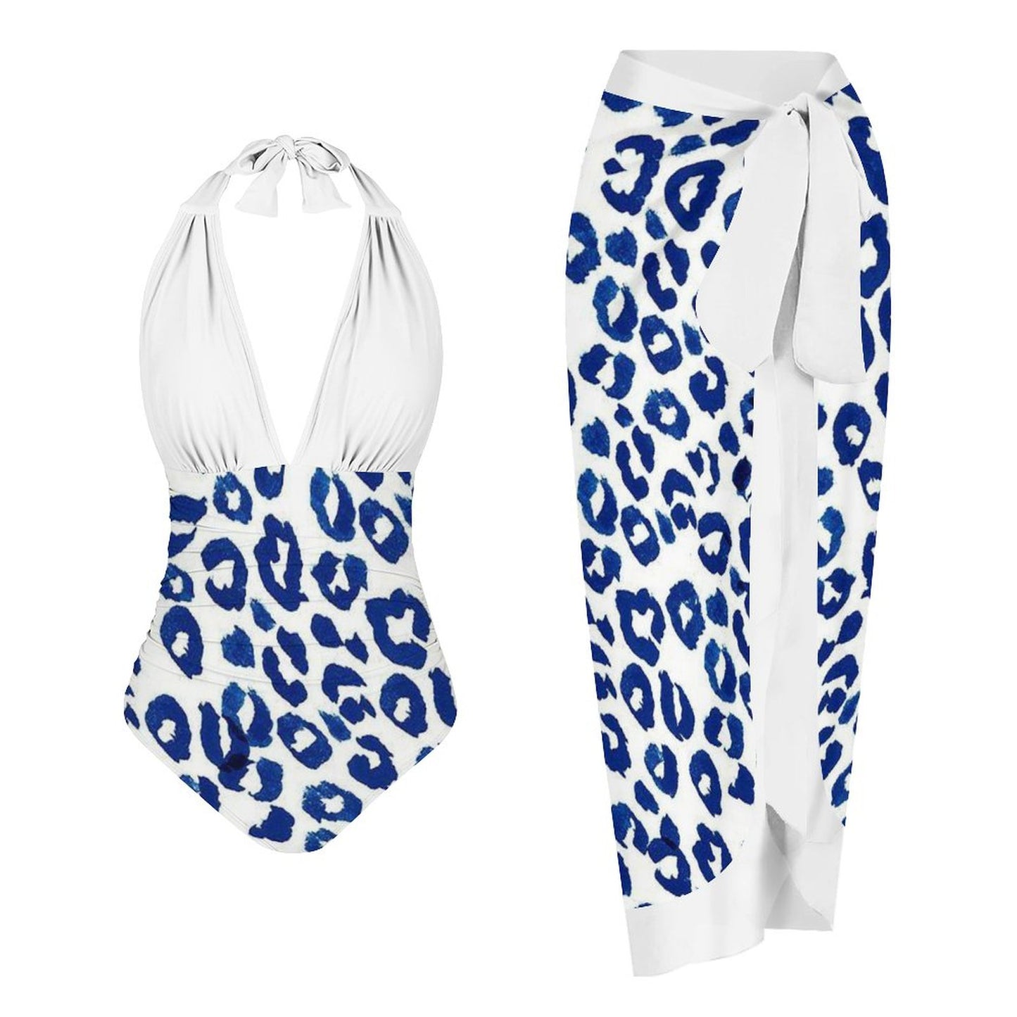 Casual Printed One Piece Swimsuit And Cover Up 2306102438
