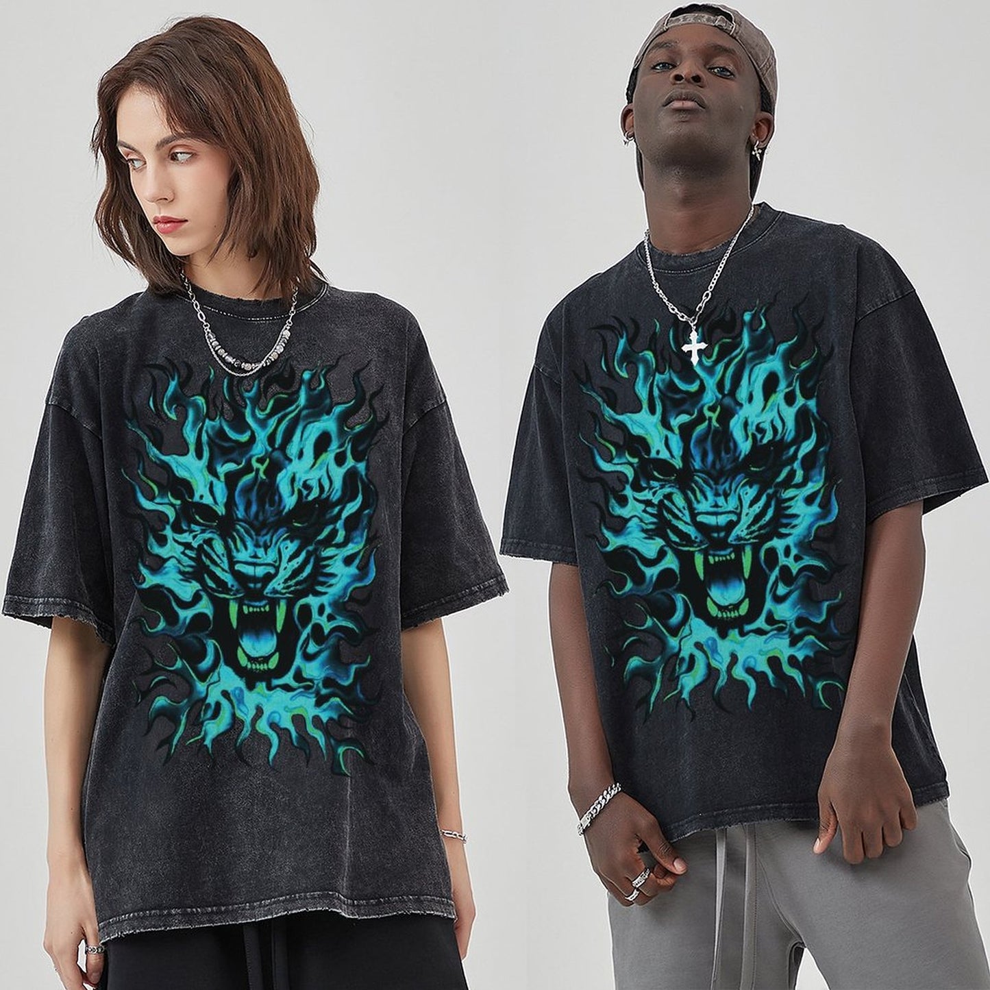 Unisex Vintage Solid Wash T-Shirts 2305101616