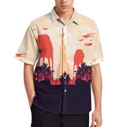 Men's Fashion Casual Printed Short Sleeve Shirts 2306101613