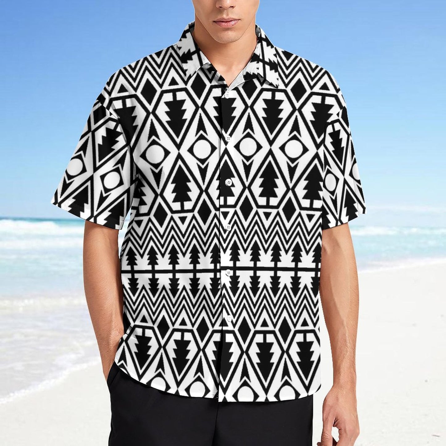Men's Fashion Casual Printed Short Sleeve Shirts 2306101719