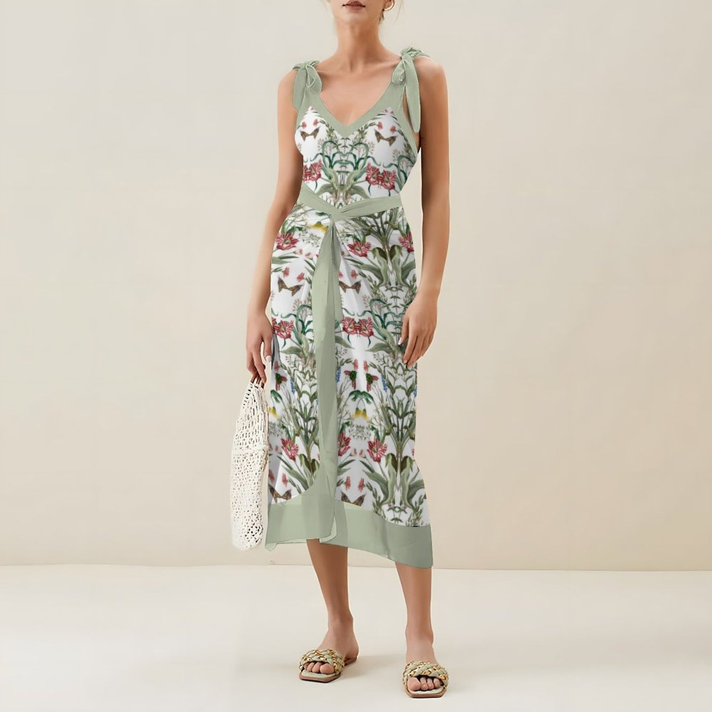 Casual Printed One-Piece Swimsuit And Cover Up 2305103380