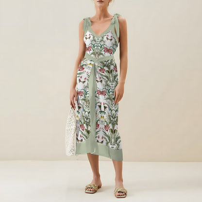 Casual Printed One-Piece Swimsuit And Cover Up 2305103380