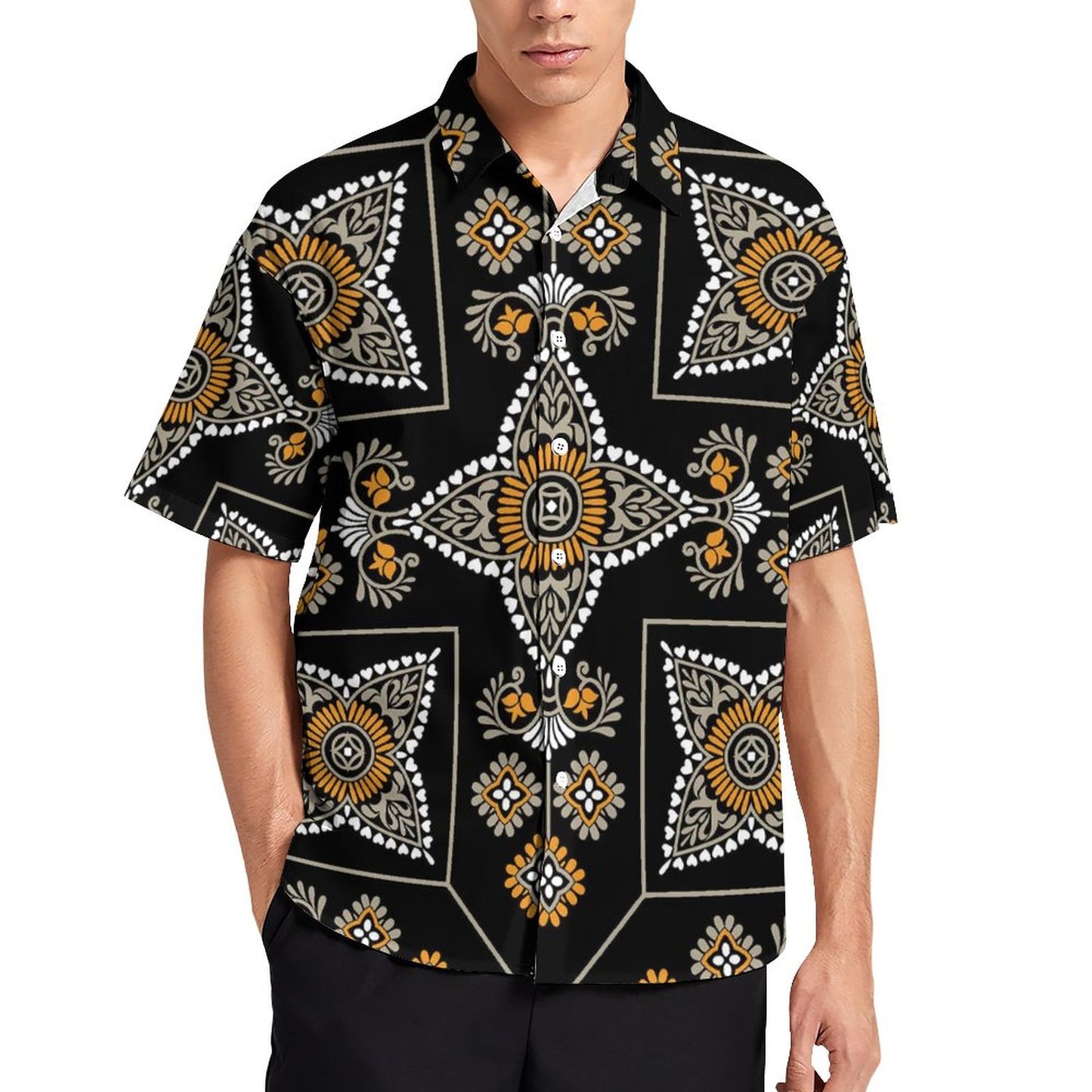 Men's Fashion Casual Printed Short Sleeve Shirts 2306101343