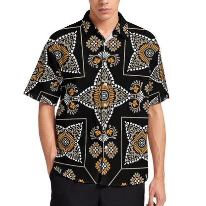 Men's Fashion Casual Printed Short Sleeve Shirts 2306101343