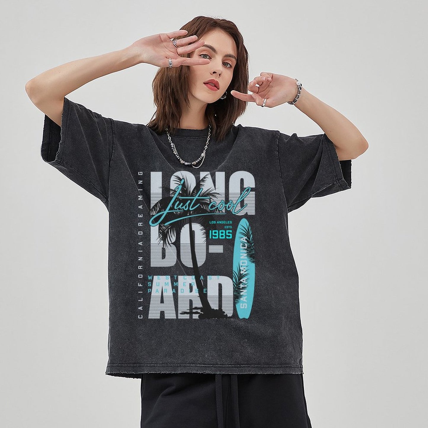 Unisex Vintage Solid Wash T-Shirts 2305101928