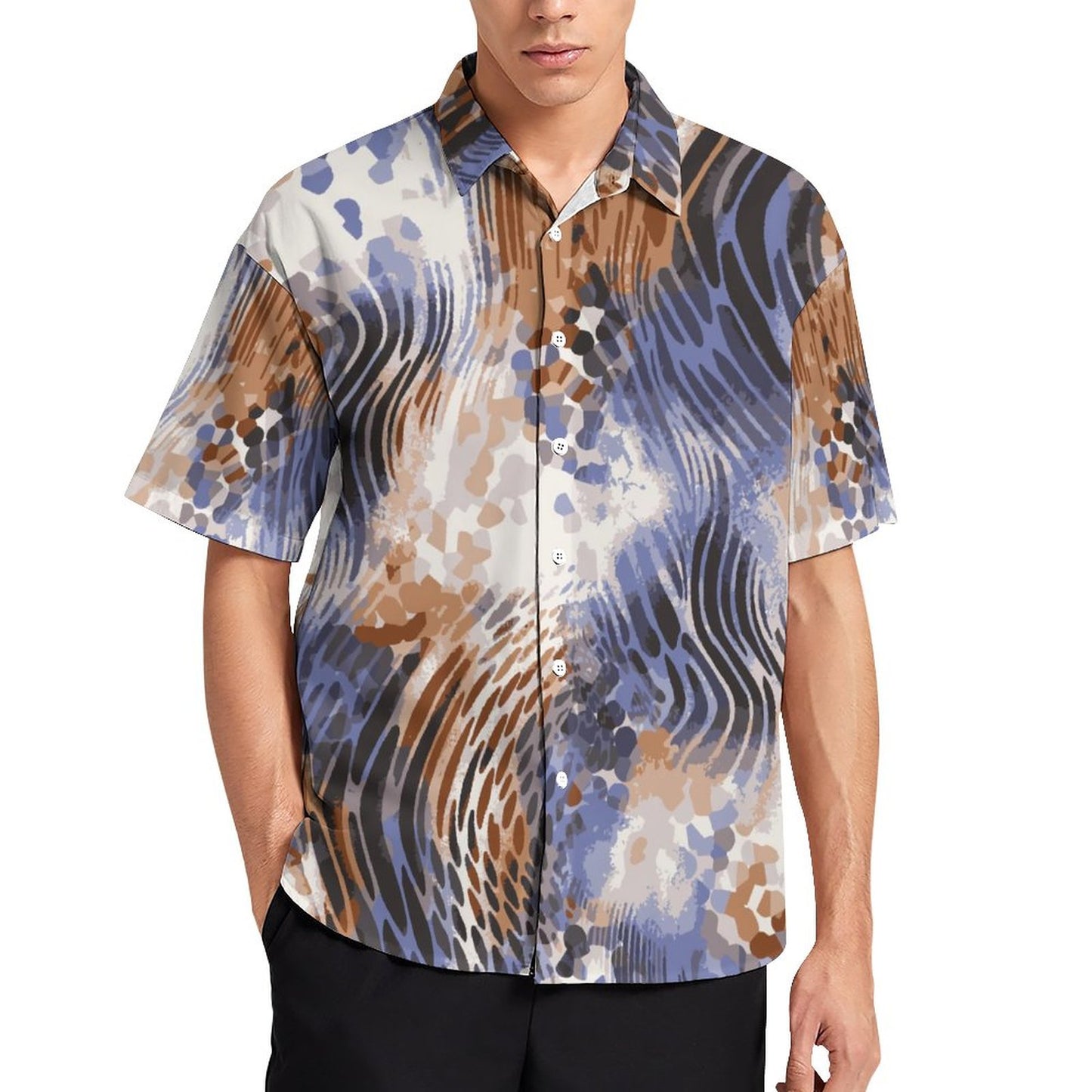 Men's Fashion Casual Printed Short Sleeve Shirts 2306105116