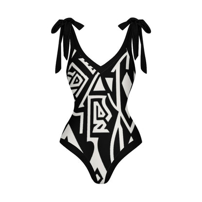 Casual Printed One-Piece Swimsuit And Cover Up 2305102758