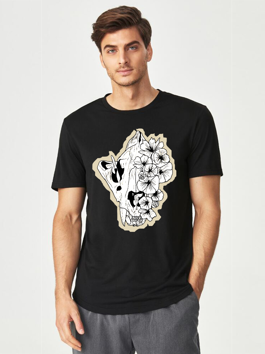 Unisex Round Neck Casual Printed Short Sleeve T-Shirt