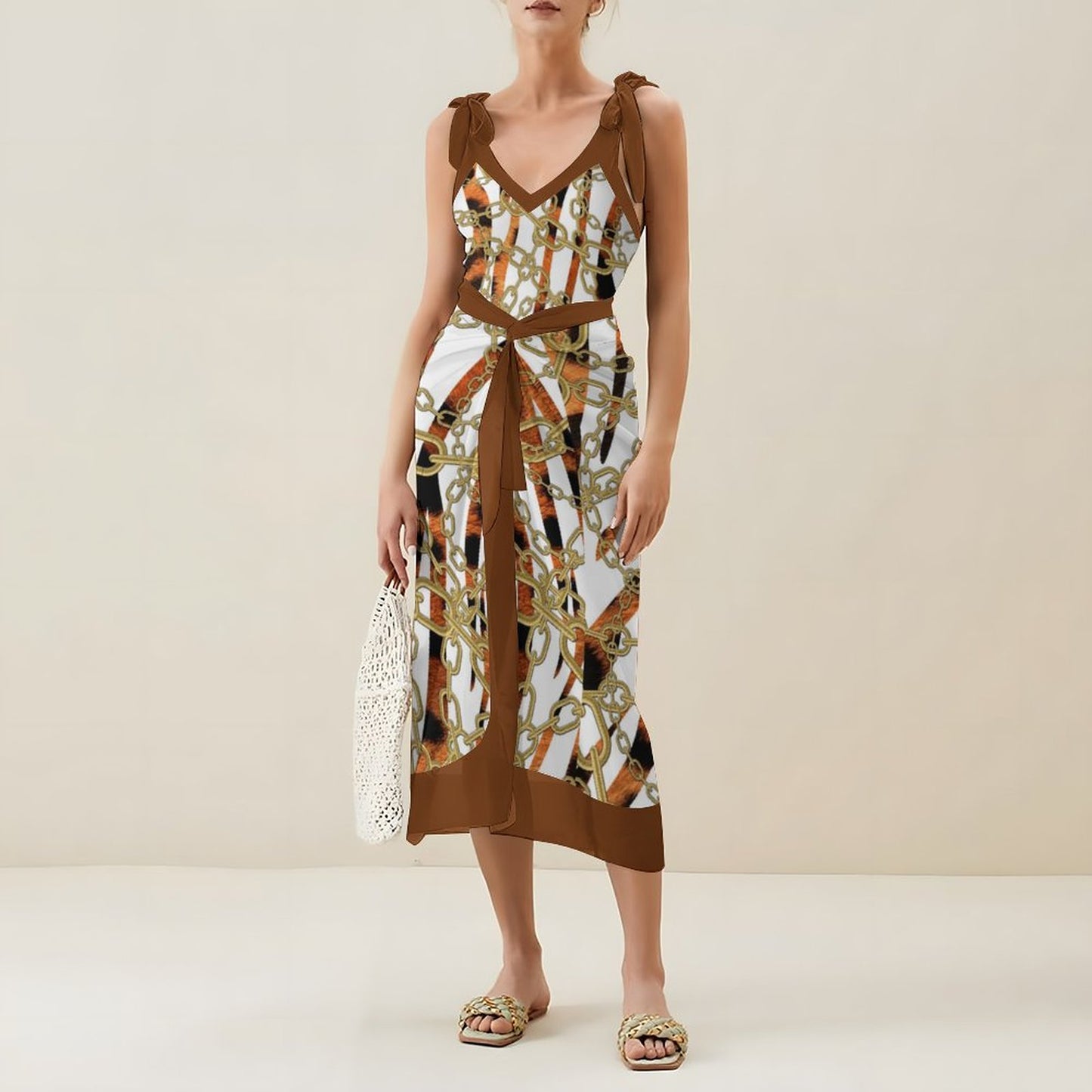 Casual Printed One-Piece Swimsuit And Cover Up 2305102689