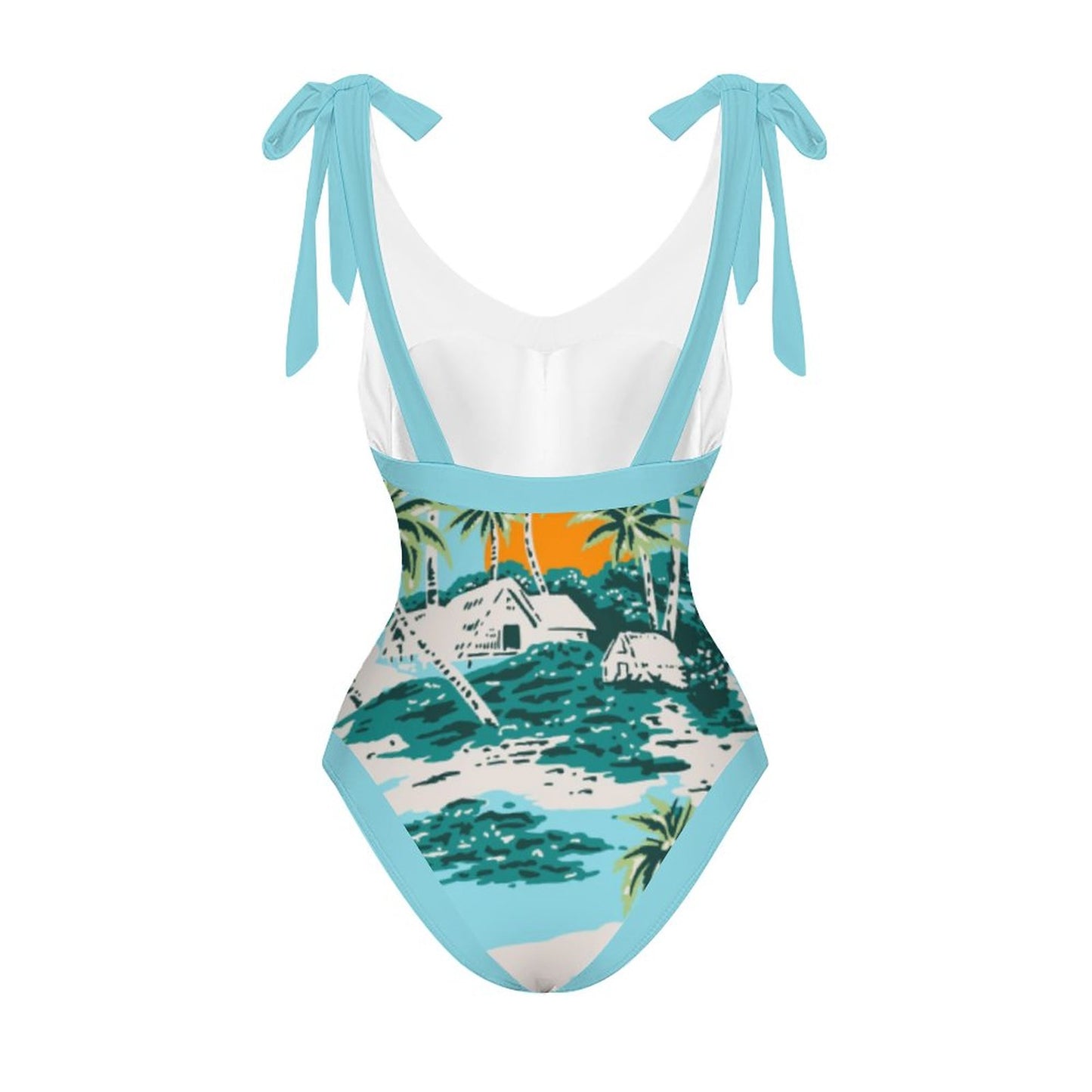 Casual Printed One-Piece Swimsuit And Cover Up 2305102406