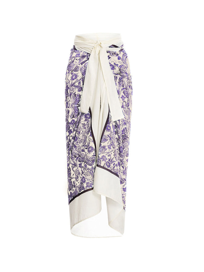 Purple Print Swimsuit  and Coverup