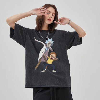 Unisex Vintage Solid Wash T-Shirts 2305103526