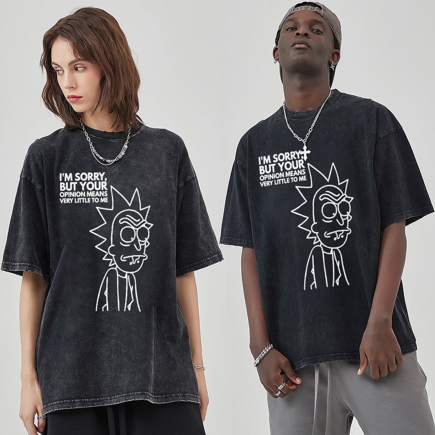 Unisex Vintage Solid Wash T-Shirts 2305103415