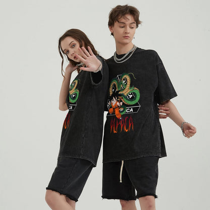 Unisex Vintage Solid Wash T-Shirts 2305103539