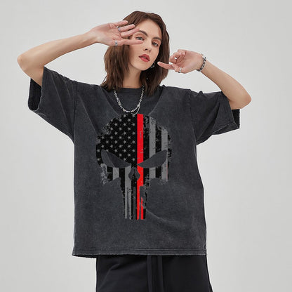 Unisex Vintage Solid Wash T-Shirts 2305104097