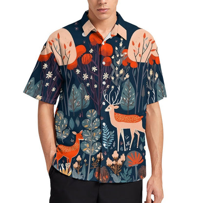 Men's Fashion Casual Printed Short Sleeve Shirts 2305106991