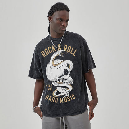 Unisex Vintage Solid Wash T-Shirts 2305101597