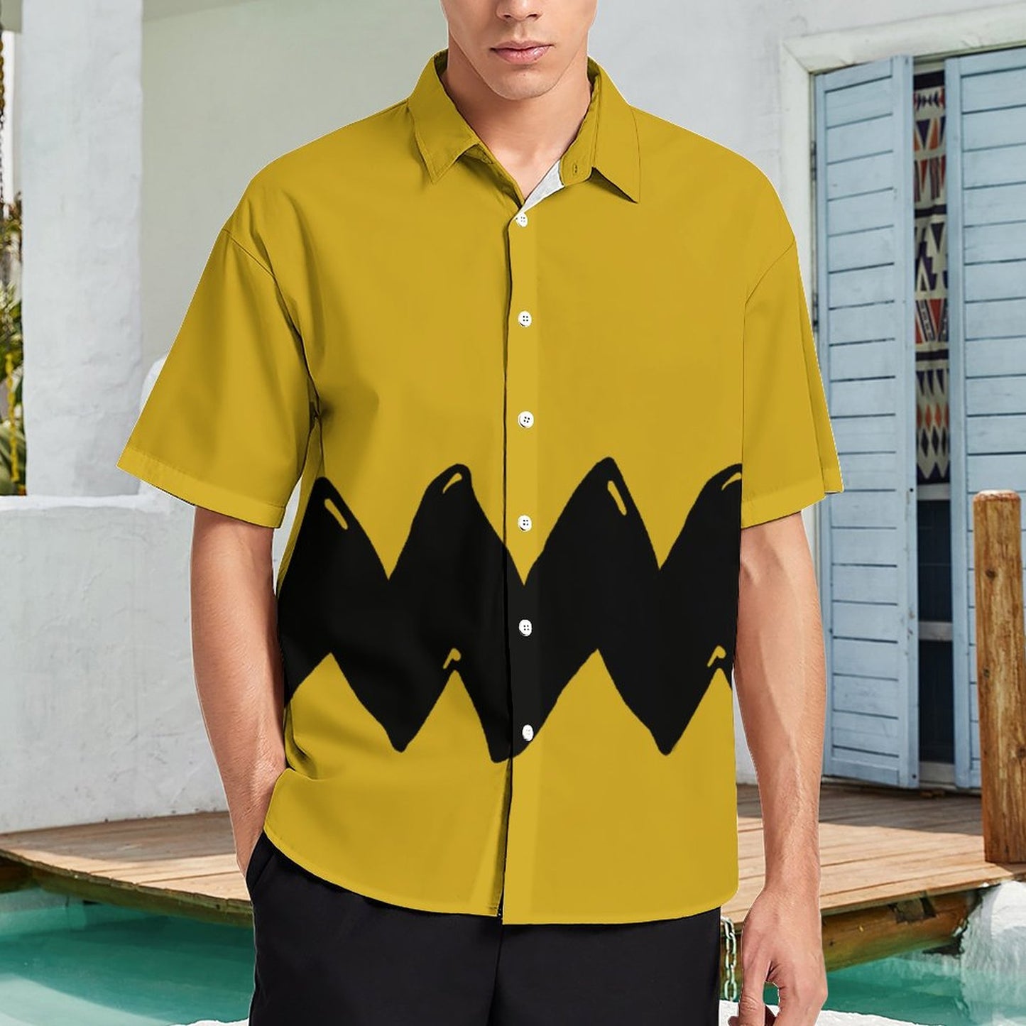 Men's Hawaiian Print Resort Shirt 2305102379
