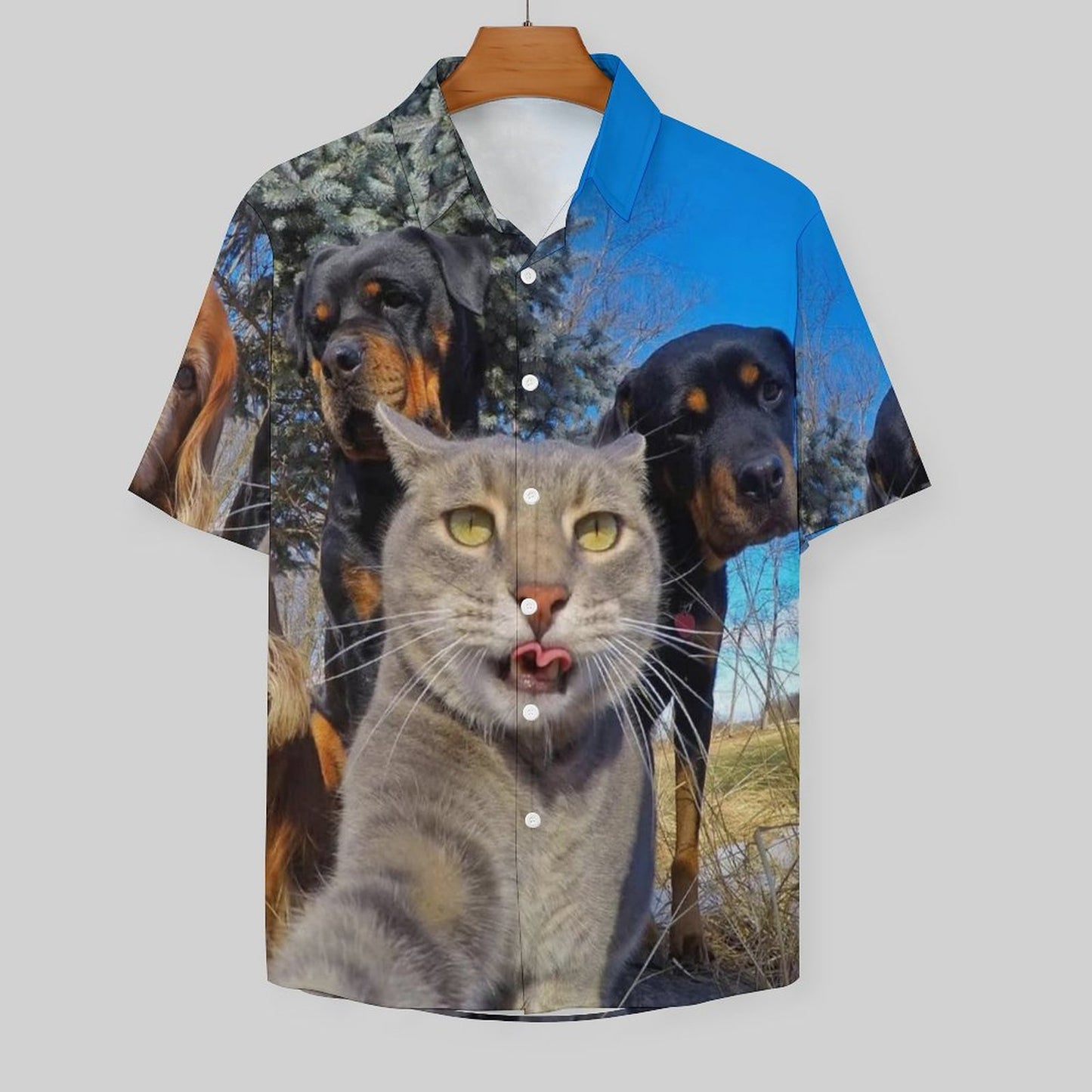 Men's Fashion Casual Printed Short Sleeve Shirts 2306103301