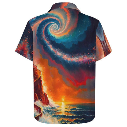 Men's Hawaiian Print Resort Shirt 2305101778