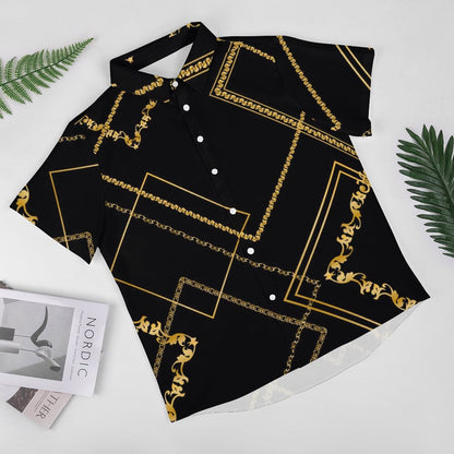 Men's Fashion Casual Printed Short Sleeve Shirts 2306100096