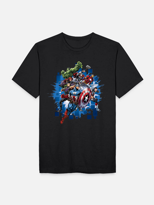Men's Casual The Avengers Printed Round Neck Short Sleeve T-Shirt