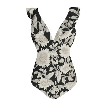 Casual Printed One Piece Swimsuit And Cover Up 2306102485