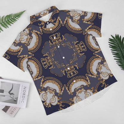 Men's Fashion Casual Printed Short Sleeve Shirts 2306100958